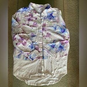 💜 Blue Sky Linen Mix Shirt